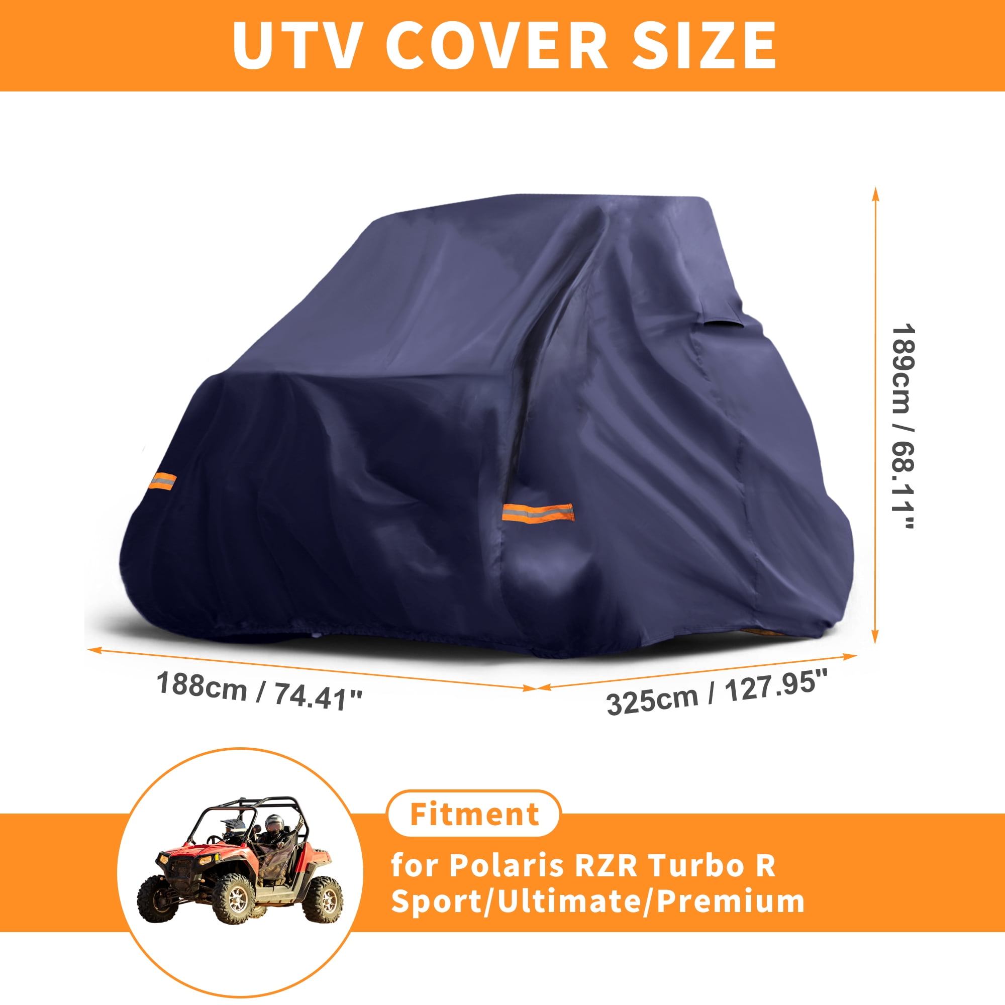 Unique Bargains UTV Cover for Polaris RZR Turbo R Ultimate Premium 210D-PU Cloth