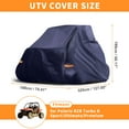 thumbnail image 2 of Housse UTV pour Polaris RZR Turbo R Sport/Ultimate/Premium 2 Places Imperméable Protection Solaire Pluie Extérieure 210D-PU Bleu Marine 127.95"Lx74.02"Wx74.41"H, 2 of 6