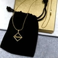 thumbnail image 4 of Personalized Square Pendant Name Necklace in 14K Gold-Plated Sterling Silver, 4 of 4