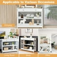 thumbnail image 2 of YYAo Console Table, Entryway Table, Console Sofa Table, Display Shelf,Console Table 3-Tier with Drawer and Storage Shelves-White, 2 of 10