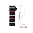 thumbnail image 2 of INSPIRE CHIC Men's Stripe Ties Flat Skinny Stripe Knit Neckties for Business Casual Black Red White One Size, 2 of 4