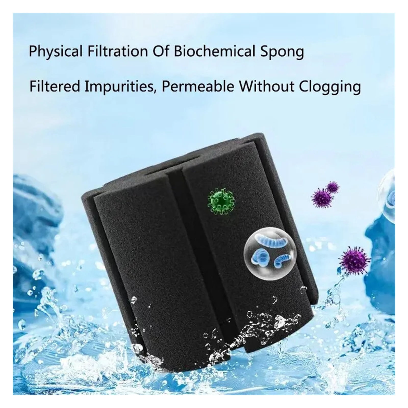 Black Aquarium Spong Filter for Fish Tank Air Pump Skimmer Biochemical Sponge Filter Aquarium