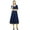 Navy Blue, variant on Bimba Women's Anarkali Kurti With Golden Border Dress Indian Clothing Ladies Kurta