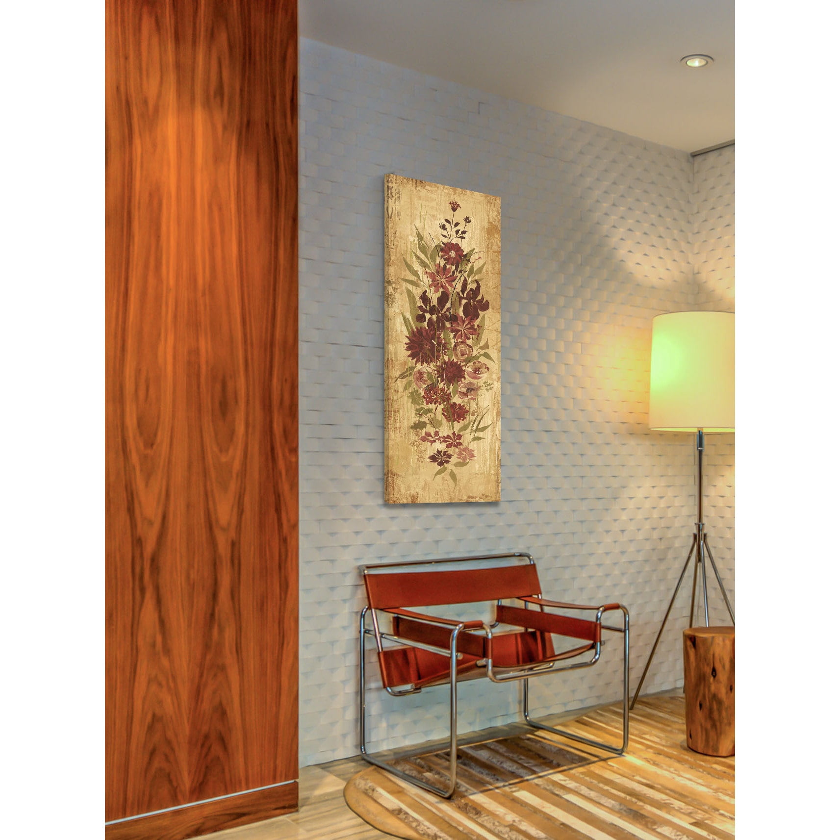 Marmont Hill "Floral Frenzy Burgundy II" Painting Print on Canvas