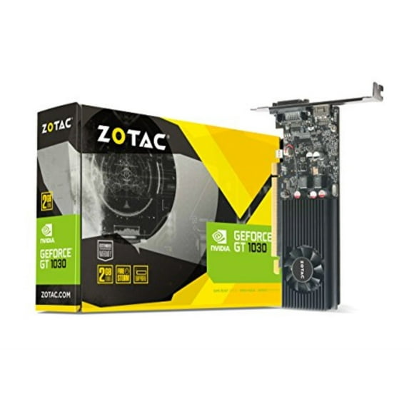 ZOTAC GeForce GT 1030 2GB GDDR5 64 Bits PCIe 3.0 DirectX 12 HDCP Prêt Carte Vidéo Profil Bas ZT-P10300A-10L