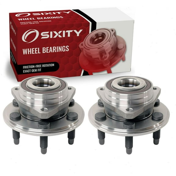 2 pc Sixity Rear Wheel Bearing Hub Assembly compatible with Cadillac SRX 2010-2016