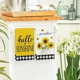thumbnail image 4 of SM-XLHN Buffalo Plaid Yellow Hello Sunshine Sunflowers Love Summer Kitchen Towels Dish Towels, 18x26 Inch Farmhouse Decoration Hand Towels Set of 4, 4 of 6