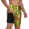 thumbnail image 2 of Naloa Tropical Summer Fruit Print Men Swim Trunks with Compression Liner ,Board Shorts,Men's Swim Shorts with Drawstring and Elastic Waistband-Large, 2 of 6