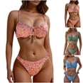 thumbnail image 5 of Einccm Women's Bikini Set with Backless Design, Adjustable Tie Straps, Underwire Support, Alluring Floral Print, Chic Two-Piece Bathing Suit for Beach & Pool, 5 of 5