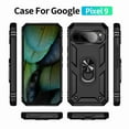 thumbnail image 6 of Dteck Case for Google Pixel 9 Pro XL, with Finger Ring Holder Kickstand, Military Grade Stand Cover Phone Cases Compatible for Google Pixel 9 Pro XL, Black, 6 of 7