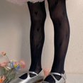 thumbnail image 4 of Hollowout Leggings for Little Girl AntiSlip Spring Stockings Mesh Fishnet Tights Stretchy Socks Korean Style Pantyhose White L, 4 of 4