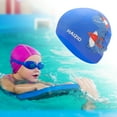 thumbnail image 2 of Unique Bargains 1 Pc Silicone Cartoon Dinosaur Swim Cap Dark Blue, 2 of 6