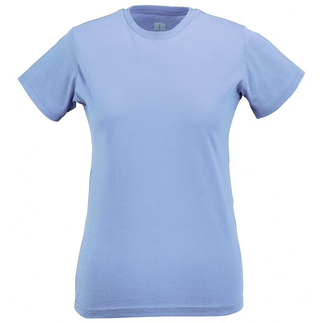 Russell- Camiseta ajustada de manga corta de chica/ mujer (Azul cielo)