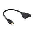 thumbnail image 2 of Divisor de Cable HDMI ANGGREK Hembra a 2 Hembra Negro 30 cm, 2 of 8