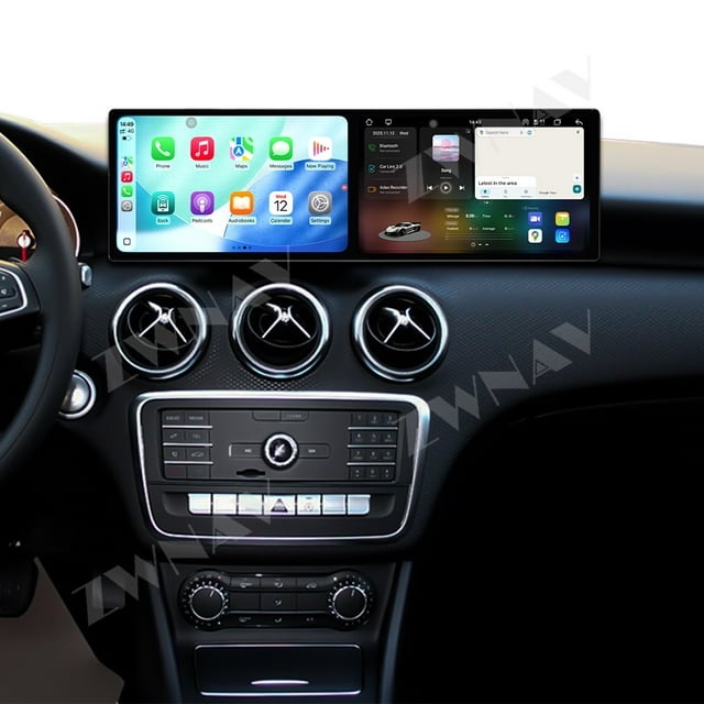 ZWNAV Dual 9.1 inch Screen Car Radio For Mercedes-Benz A/GLA(X156) 2015-2019 Android 15 Multimedia Player GPS Navigation Auto DSP Stereo Host