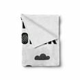 thumbnail image 2 of Explore Soft Flannel Fleece Blanket, Hand Drawn Bunny in a Plane Monochrome Arrangement with Little Explorer Words, Cozy Plush for Indoor and Outdoor Use, 60" x 80", Black and White, by Ambesonne, 2 of 6
