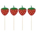thumbnail image 2 of Milisten 12pcs in 1 Pack Strawberry Pattern Insert Cake Inserted Picks Glitter Cake Toppers Fruits Cake Decor for Party Use, 2 of 5
