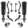 Detroit Axle - 10pc Front Strut & Coil Spring Assemblies, Lower Control Arms w/Ball joints, Sway Bars and Outer Tie Rods for 2006-2009 Ford Fusion/Mercury Milan