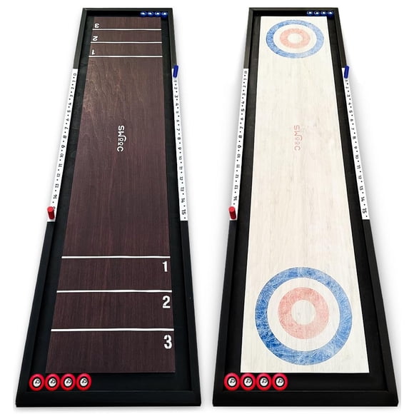 Juego de mesa SWOOC Games 2-en-1 Shuffleboard and Curling