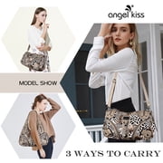 Angelkiss Hobo Shouder Purses for Women Crossbody Bag with Adjustable Long Straps Ultra Soft with Multiple Pockets
