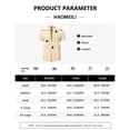 thumbnail image 5 of HAOMEILI Men's Cotton Linen Lace-Up V-Neck Short Sleeve Shirt, 5 of 5