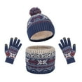 thumbnail image 5 of Wehilion European And American Winter Knitted Warm Gloves Hats Scarves Three Piece Set With Thick Velvet And Hat, 5 of 7