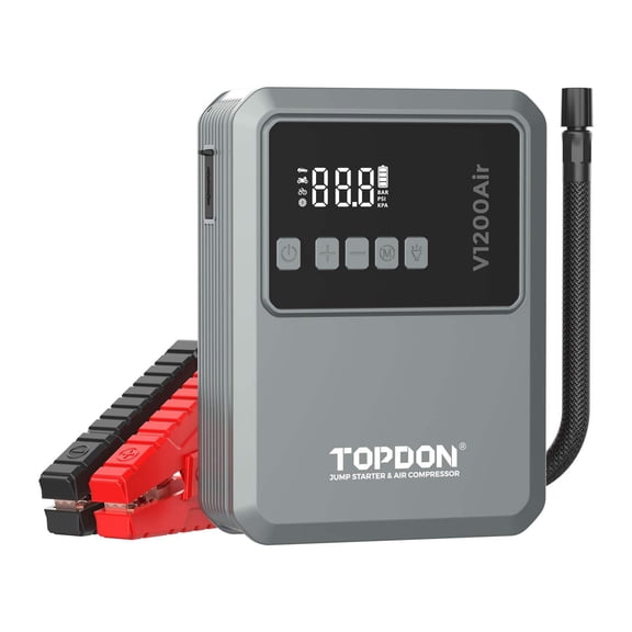 TOPDON V1200Air | 2-in-1 1200 Peak Amp Jump Starter & Tire Inflator