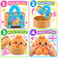 thumbnail image 3 of 2026 Rainbow Plush Dumpling Squishy Mystery, Stuffed Dumpling Squishies Plushies Fidget Toy, Simulated Steamer & Fuzzy Handle, Christmas Surprise Stress Relief Collectible, 3 of 5