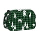 thumbnail image 1 of Disketp Christmas tree green plaid Estuche de Lápices de Doble Capa con Tapa Abatible y Cremallera, Organizador Escolar para Adolescentes y Adultos, 1 of 7