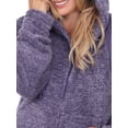 thumbnail image 5 of White Mark Women's Plus Size Hooded Sherpa Jacket, 5 of 5