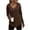 Brown, variant on Tqcoqu Women's Waffle Knit Drawstring Hoodie,V Neck Thumb Hole Long Sleeve Casual Tops,2026 Spring Fall Trendy Clothes,Brown Women's S-XXL
