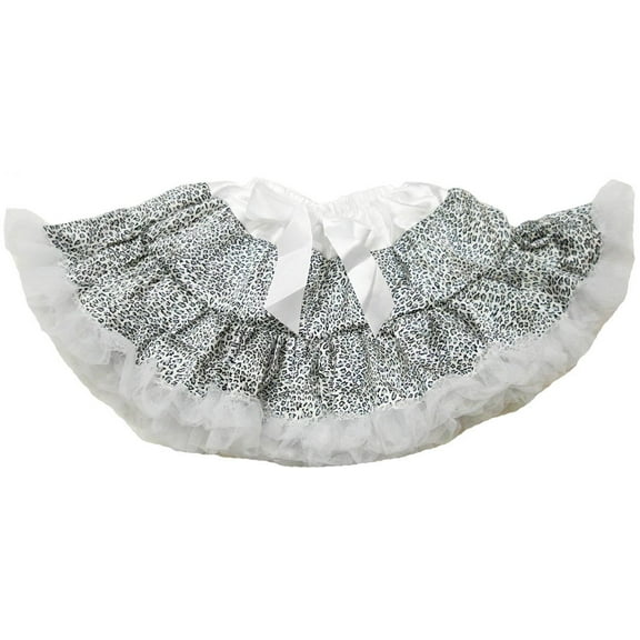 Wenchoice Girl'S White Leopard Tutu M(3T-4T)