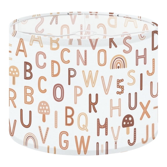 Linen Drum Lampshades Seamless boho rainbows terracotta colors Neutral nursery art design 13"x13"x10" Light Shade for Table Lamps Floor Lamp Shades Lampshade Replacement Assembly Required