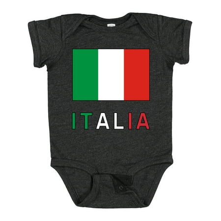 

Inktastic Italy Flag & Italia - Black Border Boys or Girls Baby Bodysuit