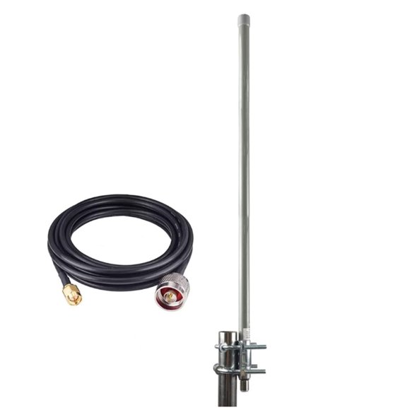 1090MHz ADS-B Antenne Omni Fibre de Verre 12dbi 45 Pouces avec Câble SMA 32.8 Pieds