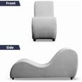 thumbnail image 3 of ijuicy Ergonomic Velvet Yoga Chair for Adults, Modern Chaise Lounge Indoor, S Curved Yoga Chaise Lounge for Stretching, Relaxation, Exercise & More,60D x 18W x 27H Inch-Light Grey, 3 of 16