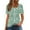 Green, variant on Rezuofi 1 Pcs Womens Short Sleeve Tops Casual Asymmetrical Neck Cute Summer Shirts Button Loose Fit Business Dressy Blouses 2025