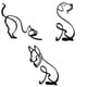 thumbnail image 1 of 3 uds perros gatos esculturas figuritas de animales estatuas hogar Oficina Decoración, 1 of 9