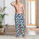 thumbnail image 2 of Balery Swan Birds Pantalones de pijama para hombre, pijama ultraligero, pantalón de descanso-Medium, 2 of 6