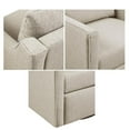 thumbnail image 6 of Martha Stewart Christian Woven Fabric Upholstered Swivel Armchair in Ivory, 6 of 8