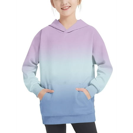

ATOGUTA Boys Girls Sweatshirts Long Sleeve Tie-Dye Sweatshirts Clothes Kids Princess Hooded Sweatshirt Multicolor Size 4T-14