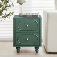 thumbnail image 3 of Wirrytor 2 Drawer Fluted Nightstand, Mid Century Modern Farmhouse Bedside Table, Small End Table Bedside Table for Bedroom, Green, 3 of 6