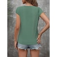 thumbnail image 5 of Zeagoo Flowy Tank Tops for Women Casual Eyelet Summmer Tops Cute Loose Fit V Neck Casual Cap Sleeve Shirts, 5 of 5