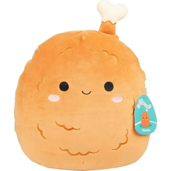 Squishmallows Original 12-Inch Oksana The Fried Chicken - Official Jazwares Plush - Collectible Soft & Squishy Food Stuffed Animal Toy - Add to Your Squad - Gift for Kids, Girls & Boys