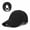 Black, variant on Womens Ponytail Hat Lightweight Mesh Sports Hat Baseball Cap