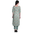 thumbnail image 2 of Moomaya Womens 2-Piece Cotton Printed Kurta With Pants Indian Ethnic Suit Dress, 2 of 7