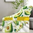 thumbnail image 2 of Avocado Fleece Blanket Gifts for Kids and Adults, Fun Fruit Cozy Throw Blankets, Soft Warm Plush Avocado Blanket with Green Leaf Patterns for Home Decor, 40x50 Inches, 2 of 5