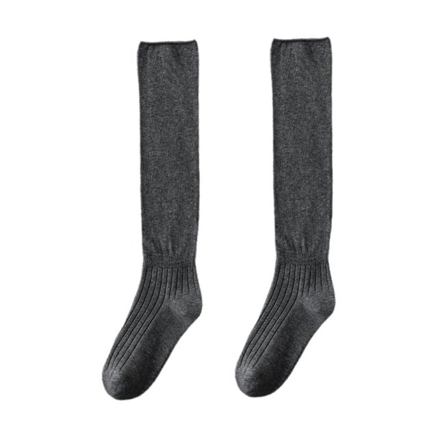 EZLIFE Calcetines altos hasta la rodilla apilados Moda JK Calcetines sencillos para mujer Nuevo H6 F9M7
