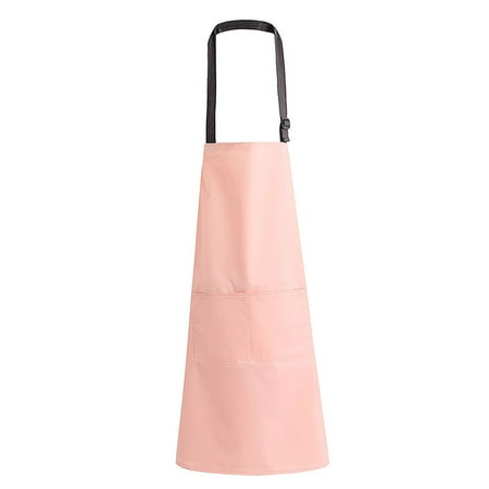 

LHMSGG Cooking Apron Grease-Resistant Double Pocket Design Waterproof Adjustable Buckle Multi-Purpose Protective Solid Pattern Men Women Household Kitchen Apron for Bakery