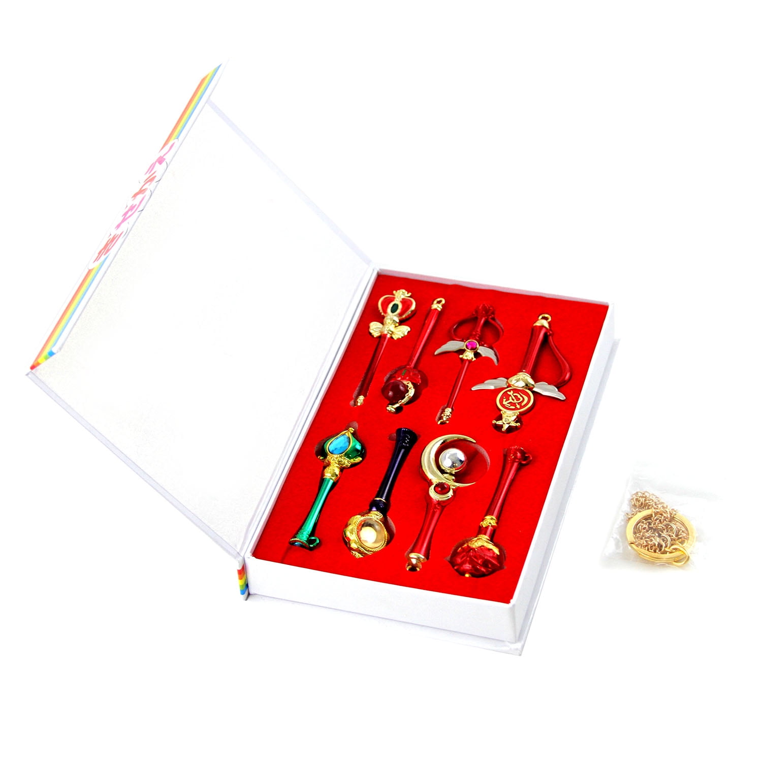 Senshi Wand - Sailor Moon Necklace & Keychain 8 pc. Pendant